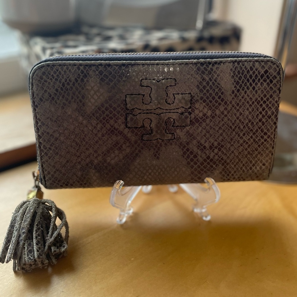 Tory Burch Thea Snakeskin Wallet
